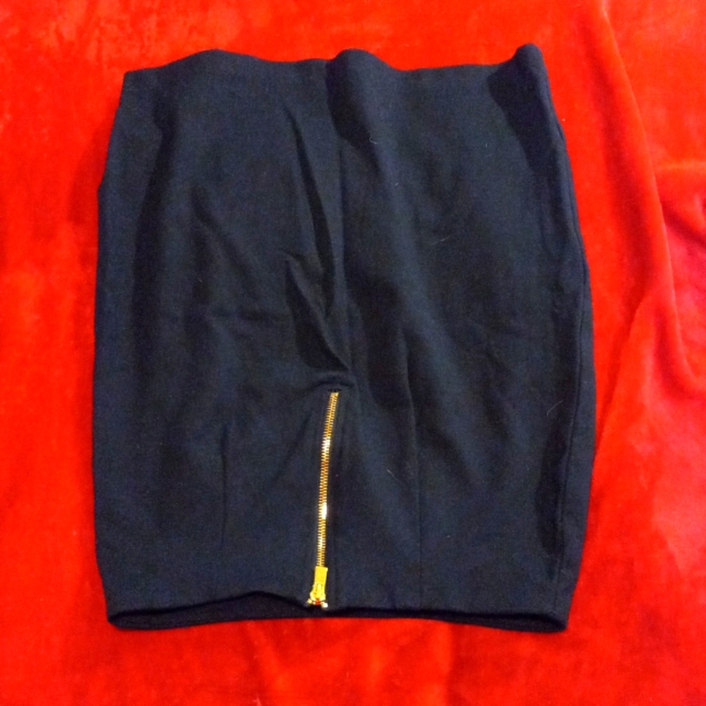 Philosophy Republic Clothing Skirt, Size 2, Navy color Sophisticated gold zipper